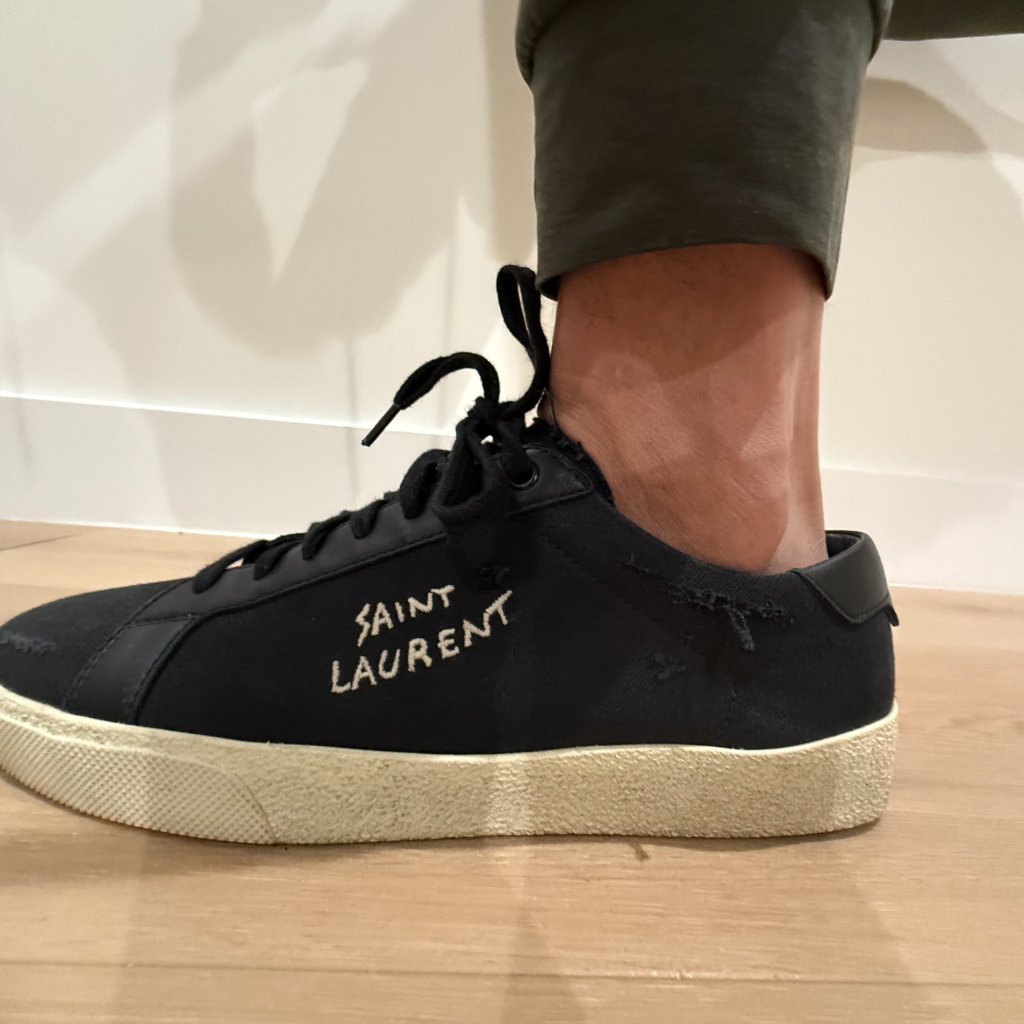 Saint Laurent Distressed Sneakers Men’s Size 9 Authentic Worn 3x